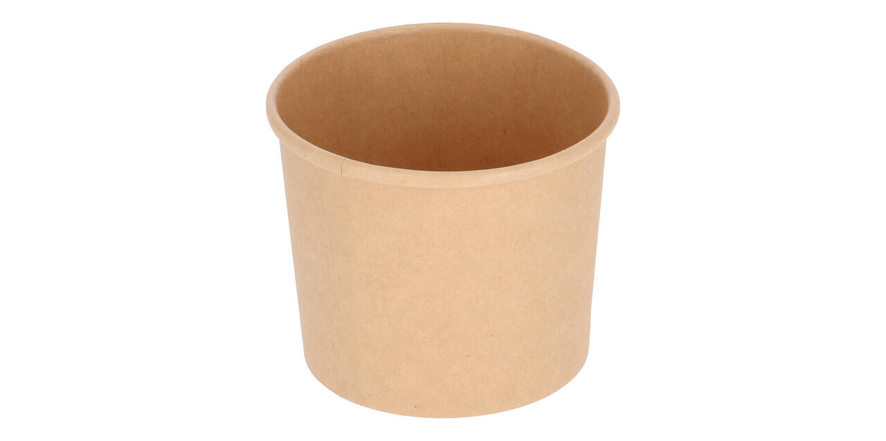 Bak bruinkraft/PE rond Ø  96/75 mm 350 ml  12oz  - 380