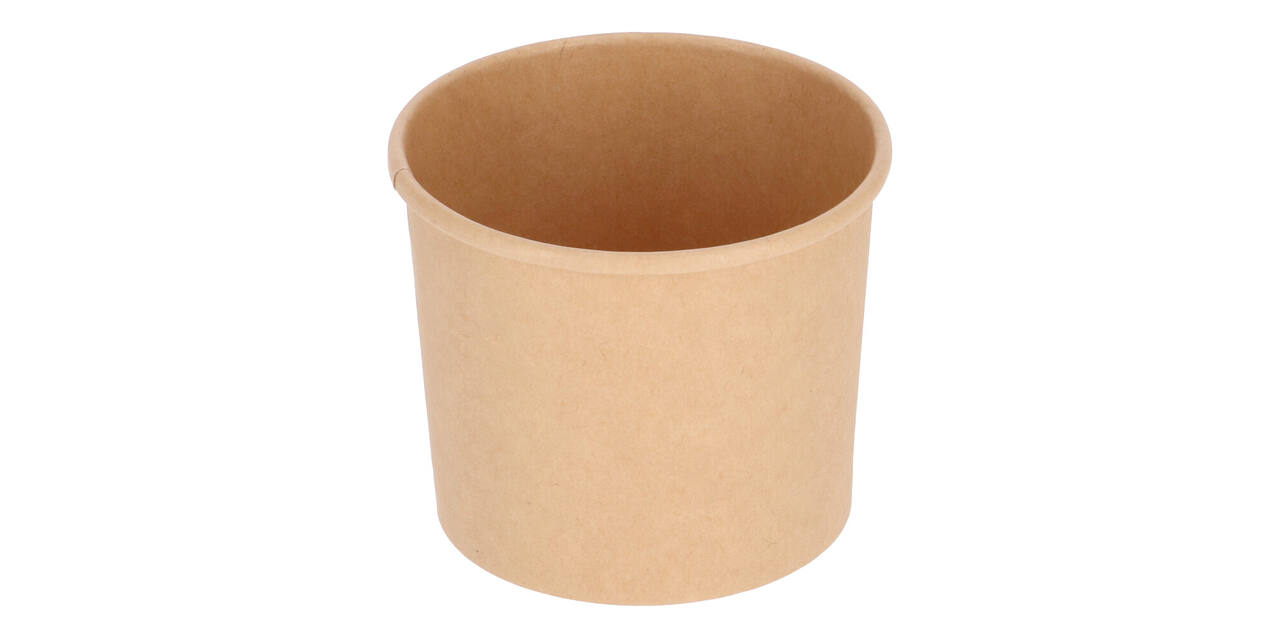 Bak bruinkraft/PE rond Ø  96/75 mm 350 ml  12oz  - 380