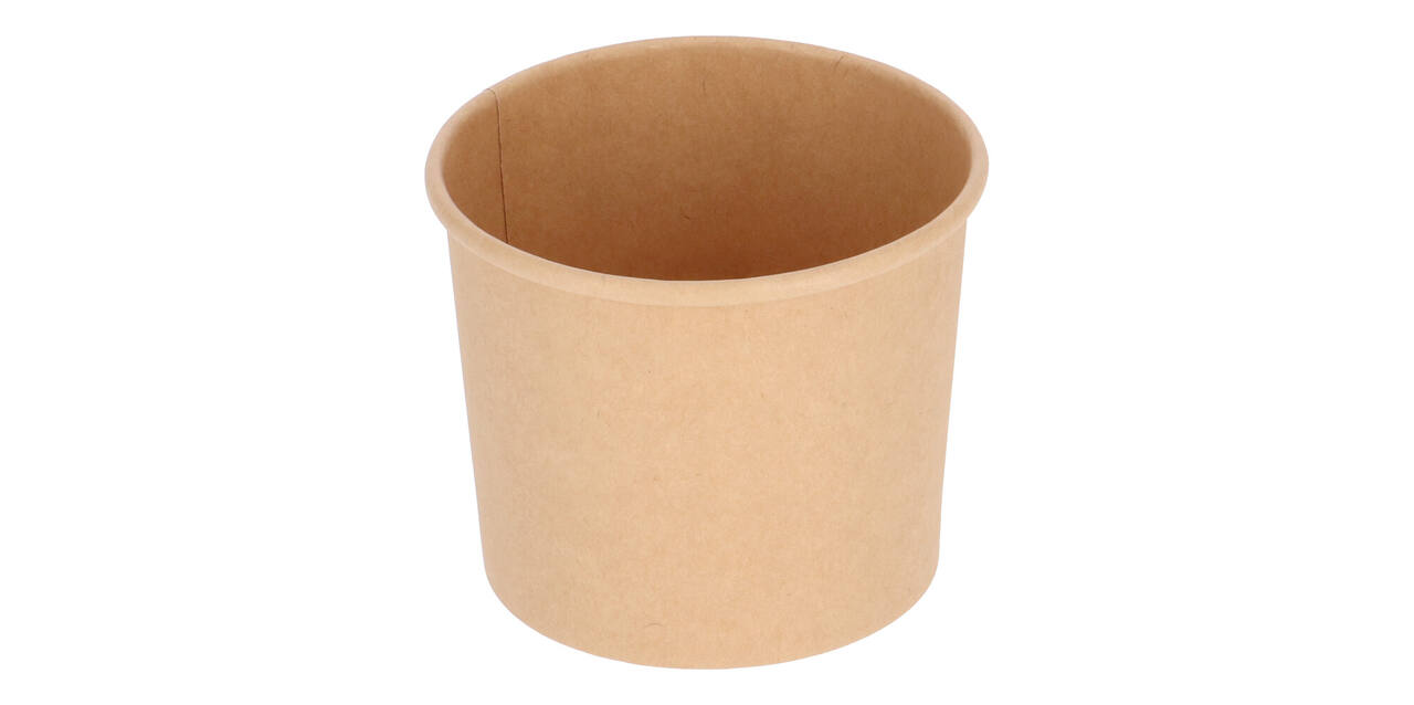 Bak bruinkraft/PE rond Ø  96/75 mm 350 ml  12oz  - 380