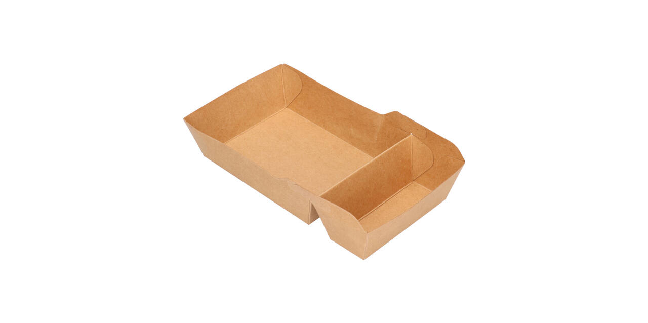 Bakjes bruinkraft/PE 180 (132+48)  x 100 x 35 mm (A14 + extra bakje) - A20
