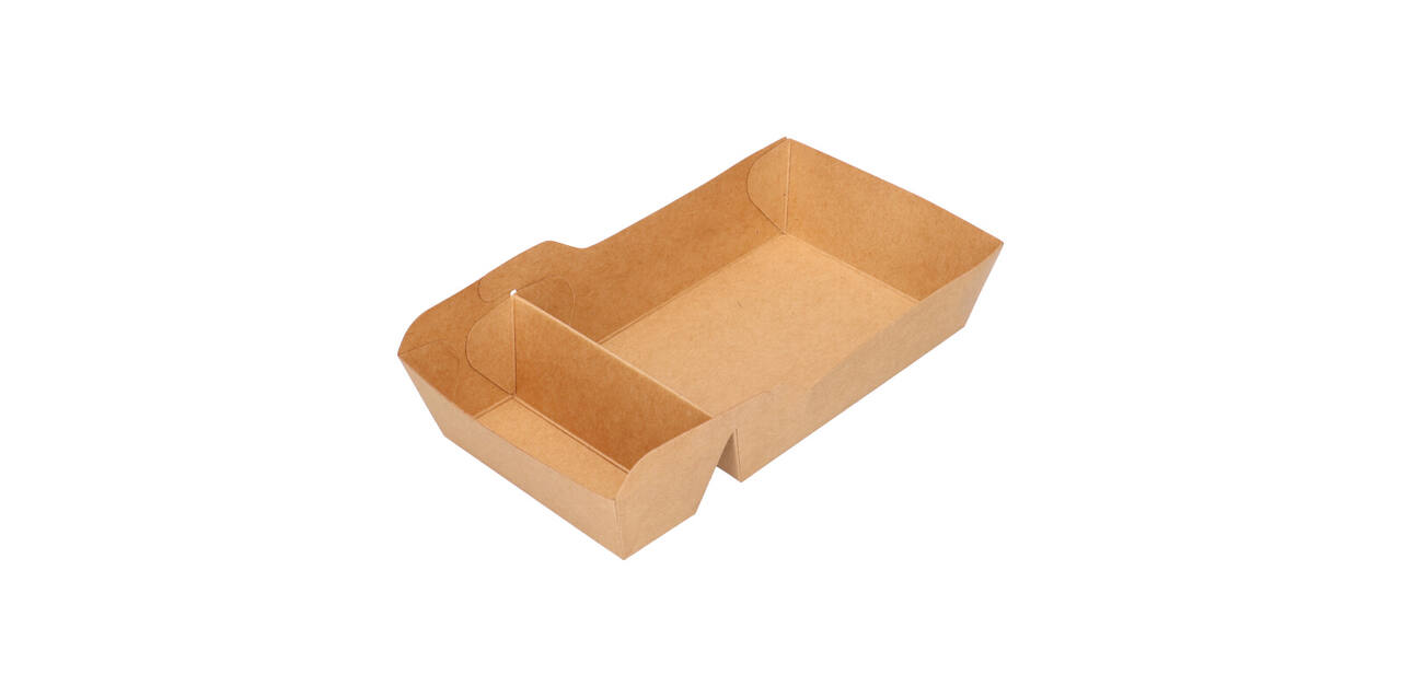 Bakjes bruinkraft/PE 180 (132+48)  x 100 x 35 mm (A14 + extra bakje) - A20