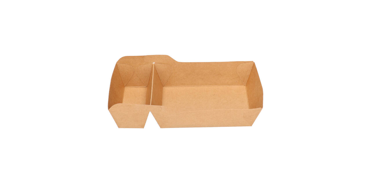 Bakjes bruinkraft/PE 180 (132+48)  x 100 x 35 mm (A14 + extra bakje) - A20