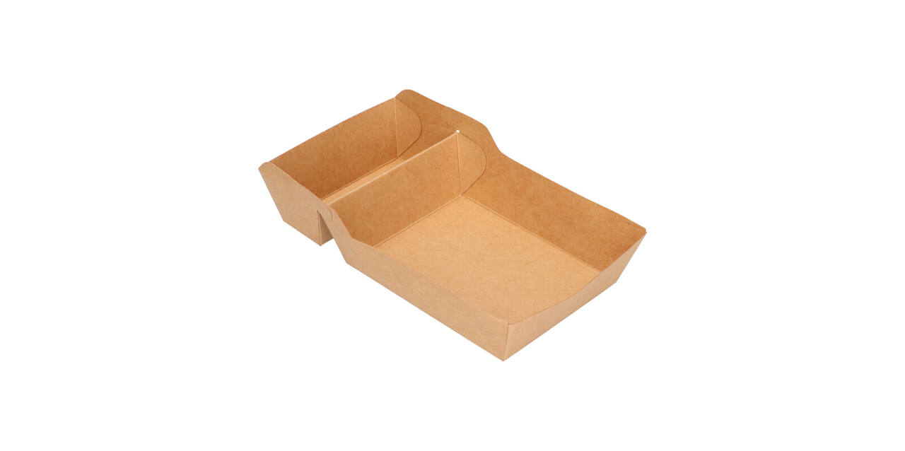 Bakjes bruinkraft/PE 180 (132+48)  x 100 x 35 mm (A14 + extra bakje) - A20