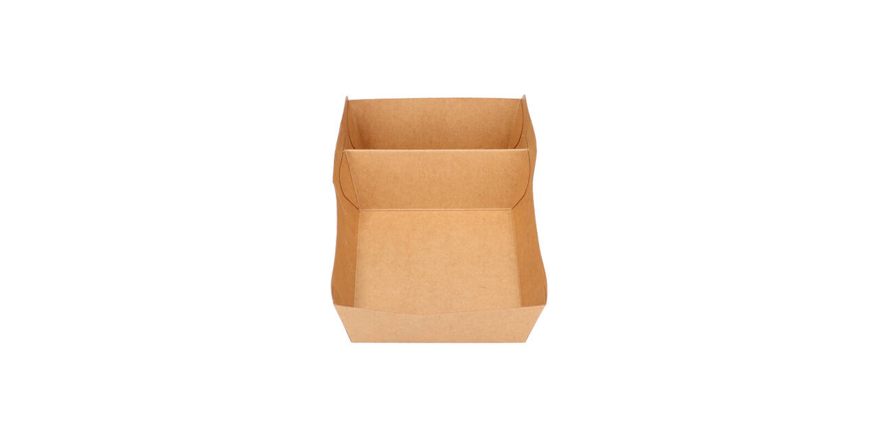 Bakjes bruinkraft/PE 180 (132+48)  x 100 x 35 mm (A14 + extra bakje) - A20