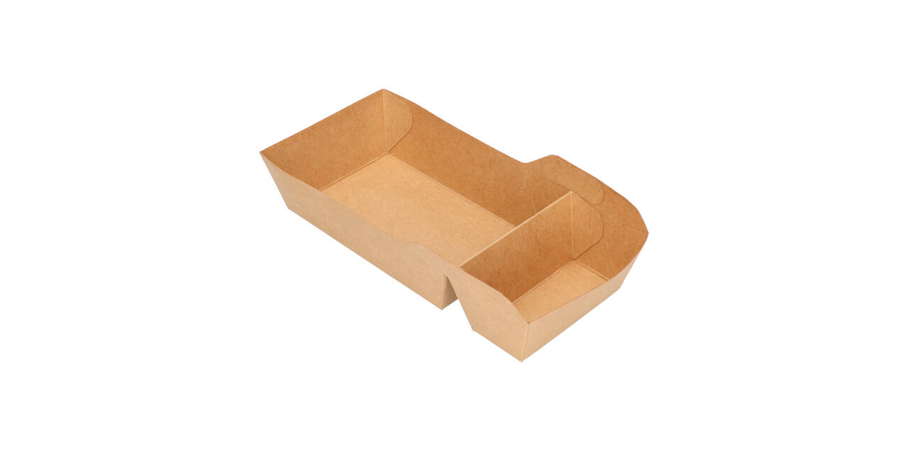 Bakjes bruinkraft/PE 180 (132+48) x 85 x 35 mm (A9 + extra bakje) - A22