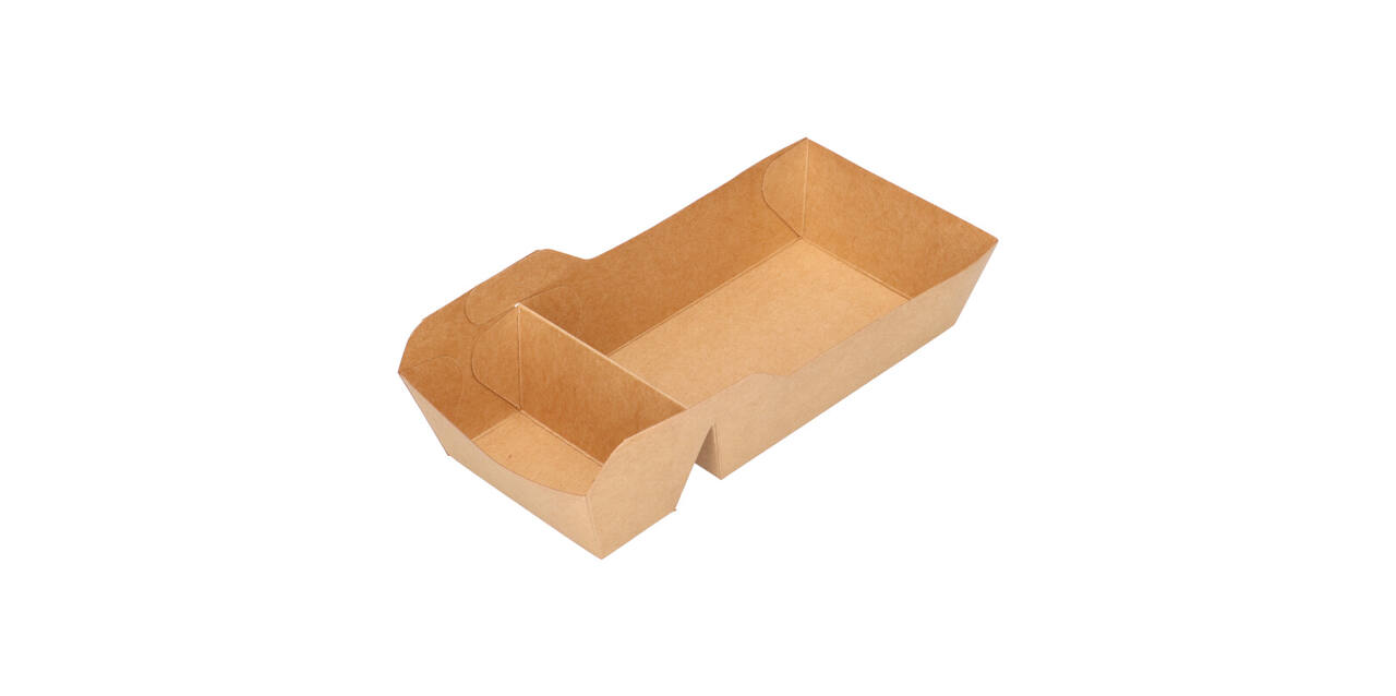 Bakjes bruinkraft/PE 180 (132+48) x 85 x 35 mm (A9 + extra bakje) - A22