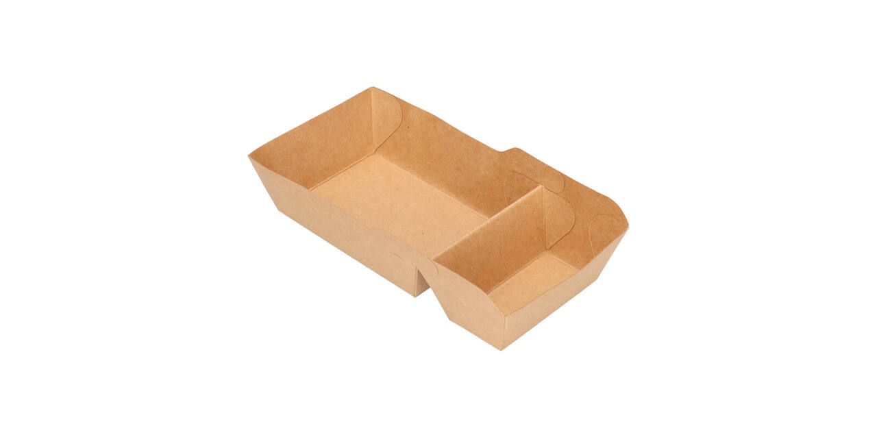 Bakjes bruinkraft/PE 140 (92+48) x 64 x 32 mm (A7 + extra bakje) - A23