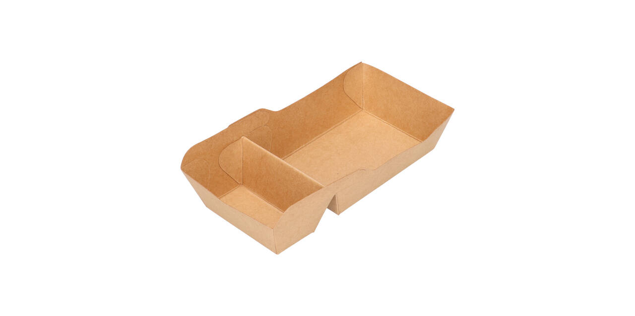 Bakjes bruinkraft/PE 140 (92+48) x 64 x 32 mm (A7 + extra bakje) - A23