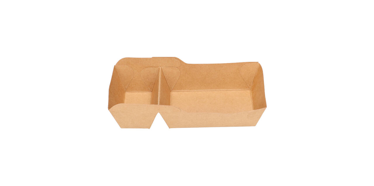 Bakjes bruinkraft/PE 140 (92+48) x 64 x 32 mm (A7 + extra bakje) - A23