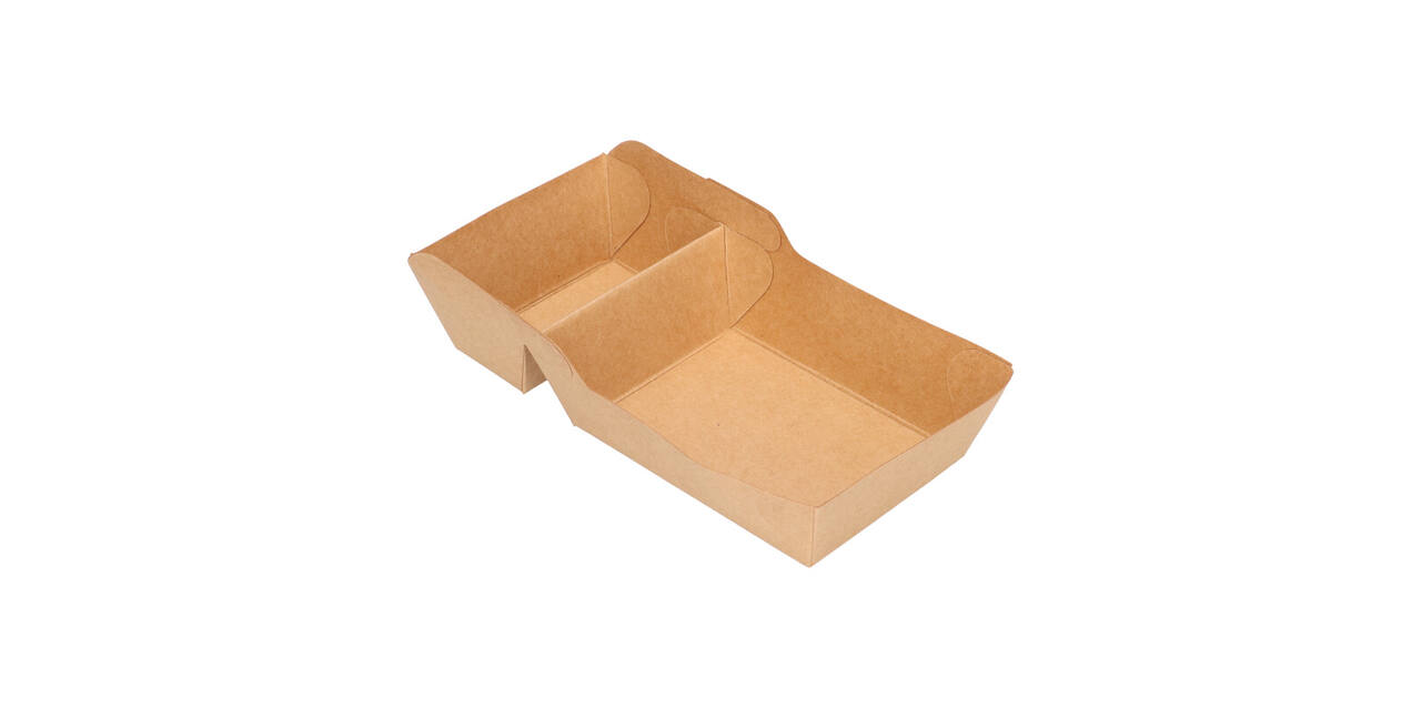 Bakjes bruinkraft/PE 140 (92+48) x 64 x 32 mm (A7 + extra bakje) - A23