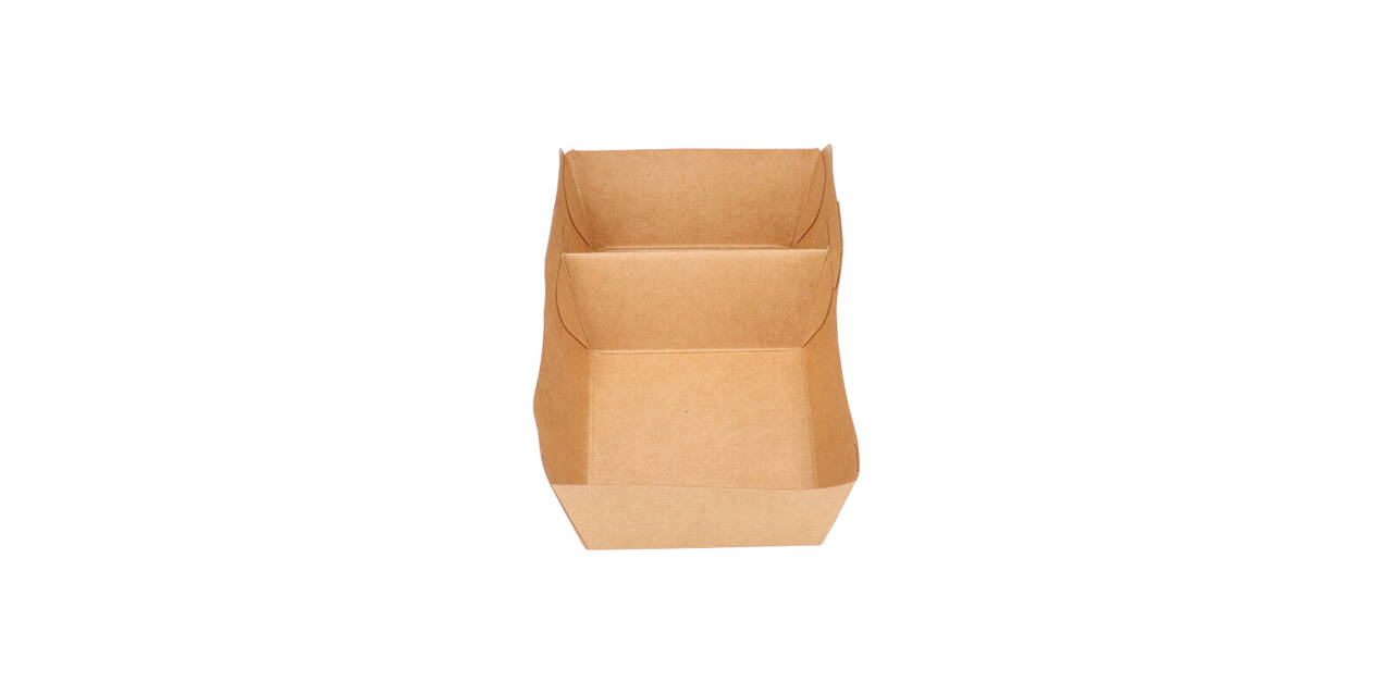 Bakjes bruinkraft/PE 140 (92+48) x 64 x 32 mm (A7 + extra bakje) - A23