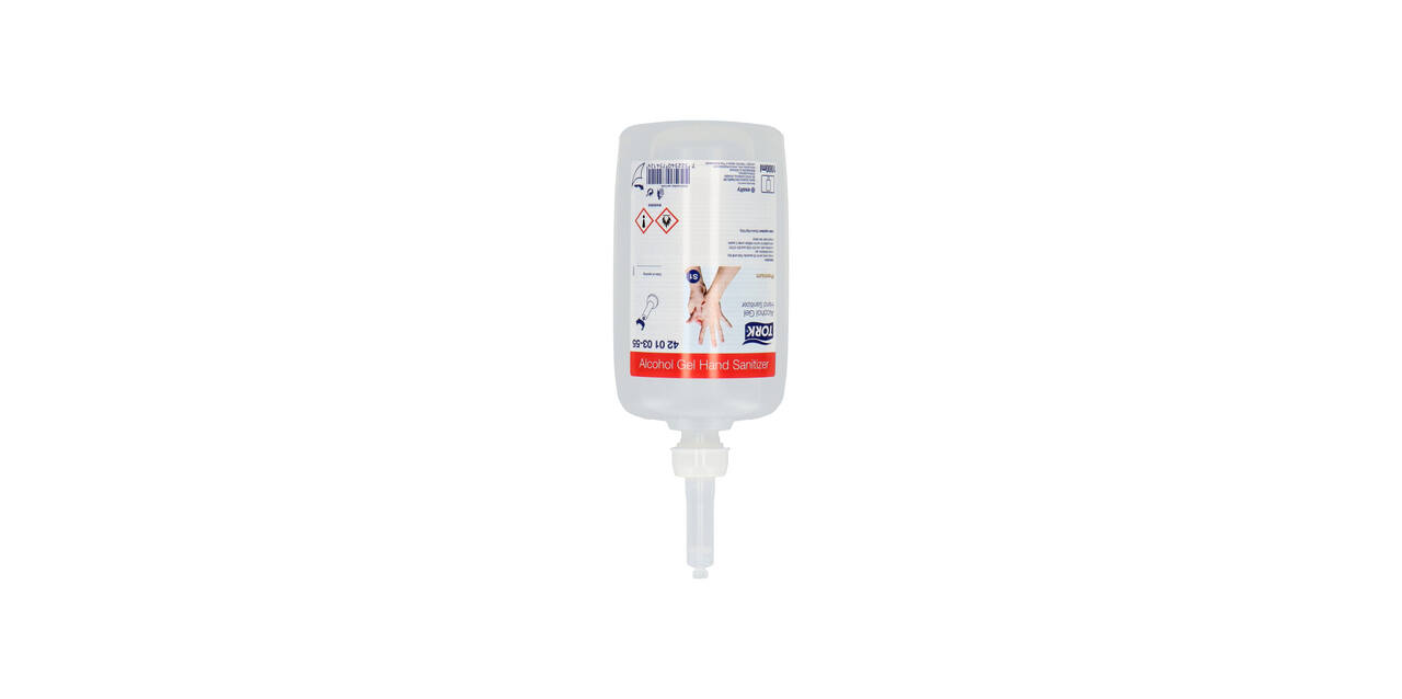 420103 - Handdesinfectie alcohol gel 1 liter transparant TORK