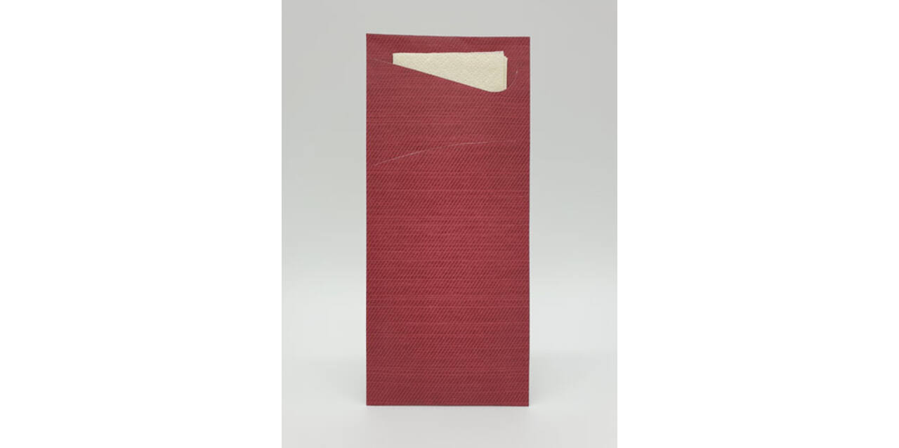 450057 - Sacchetto 8,5 x 19 cm bordeaux met servet Buttermilk