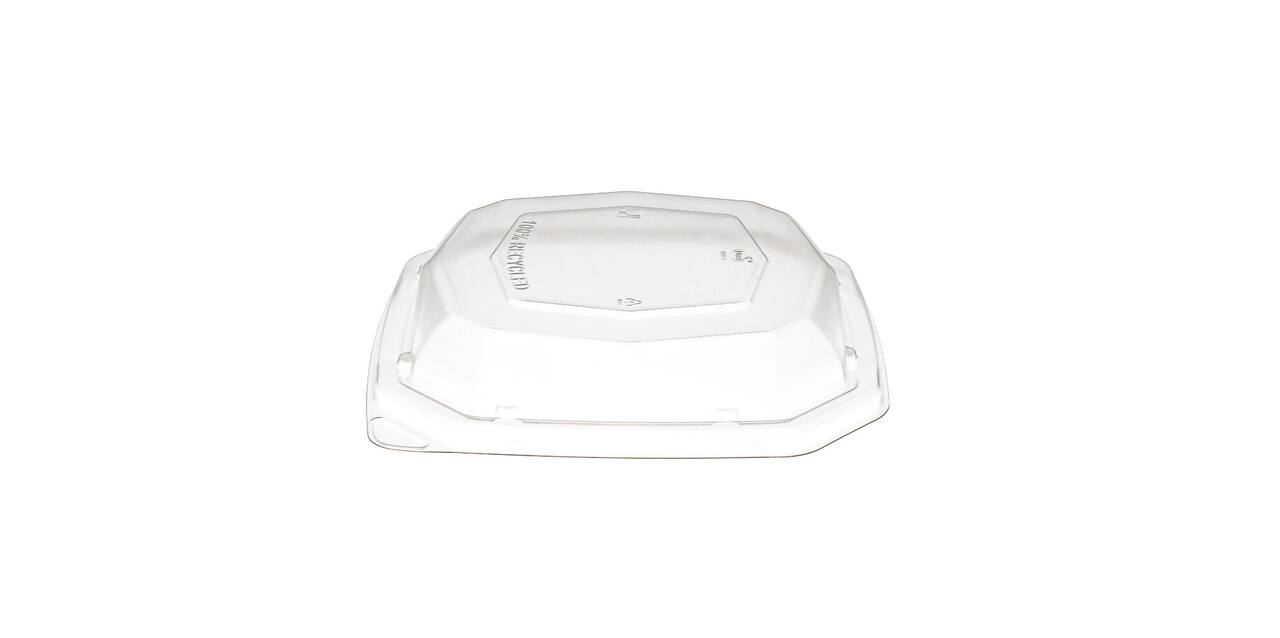 192516 - Deksel RPET BioPak tbv Bagasse Octaview 188142 - 1000 cc -  transparantl