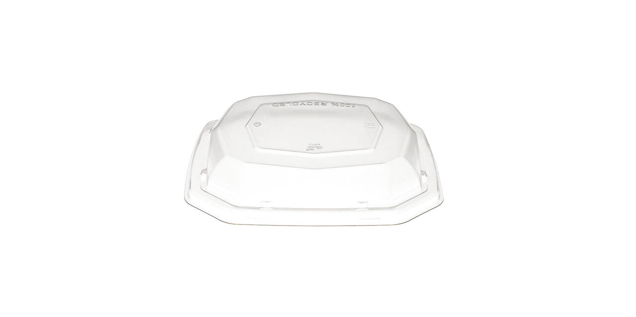 192516 - Deksel RPET BioPak tbv Bagasse Octaview 188142 - 1000 cc -  transparantl