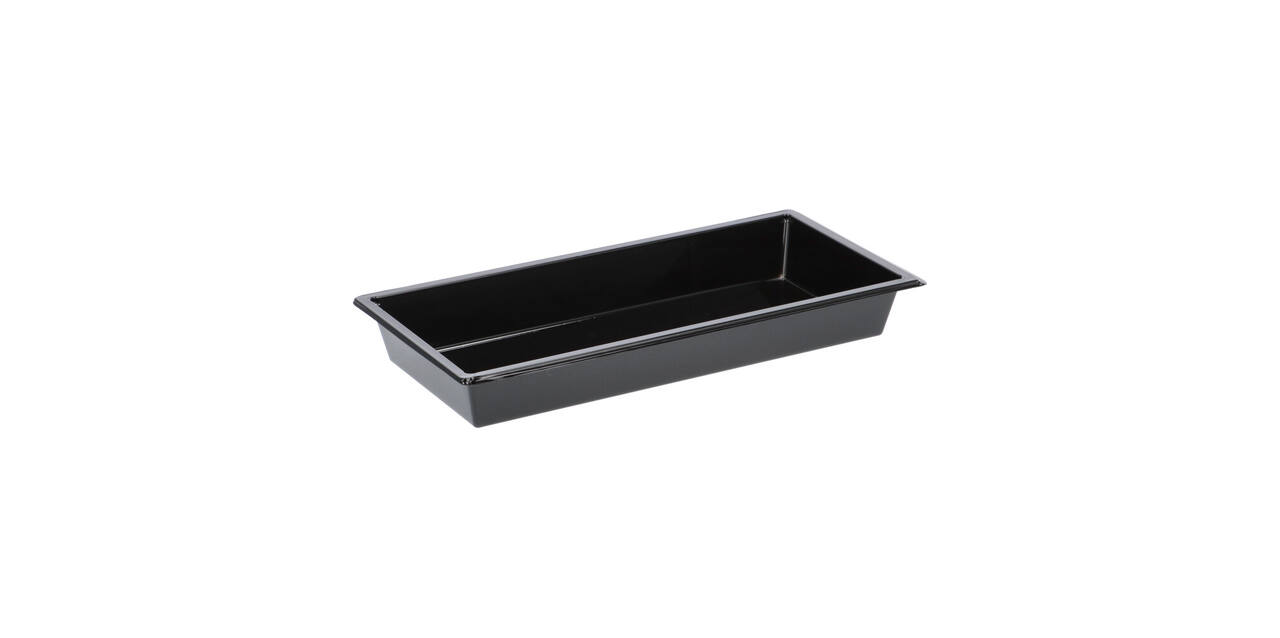 Tapas tray APET 1-vaks 25 x 12 x 3 cm 700 cc zwart - 459401