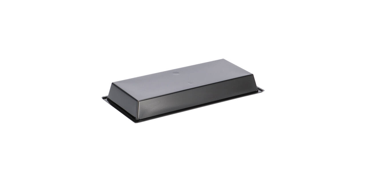 Tapas tray APET 1-vaks 25 x 12 x 3 cm 700 cc zwart - 459401