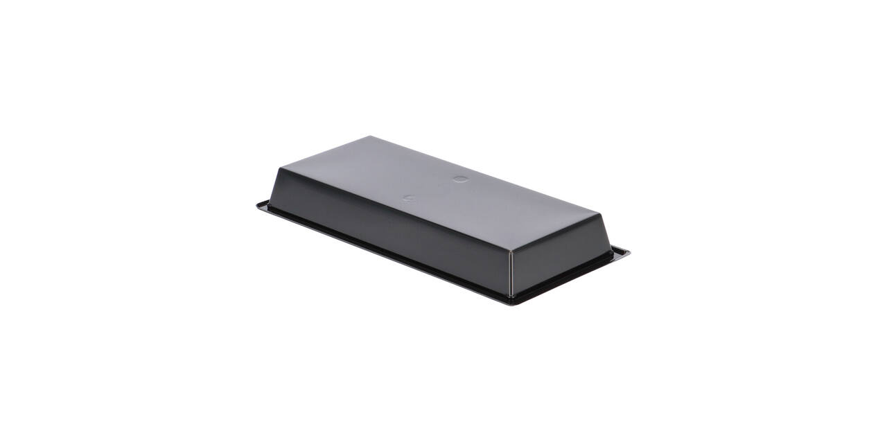Tapas tray APET 1-vaks 25 x 12 x 3 cm 700 cc zwart - 459401