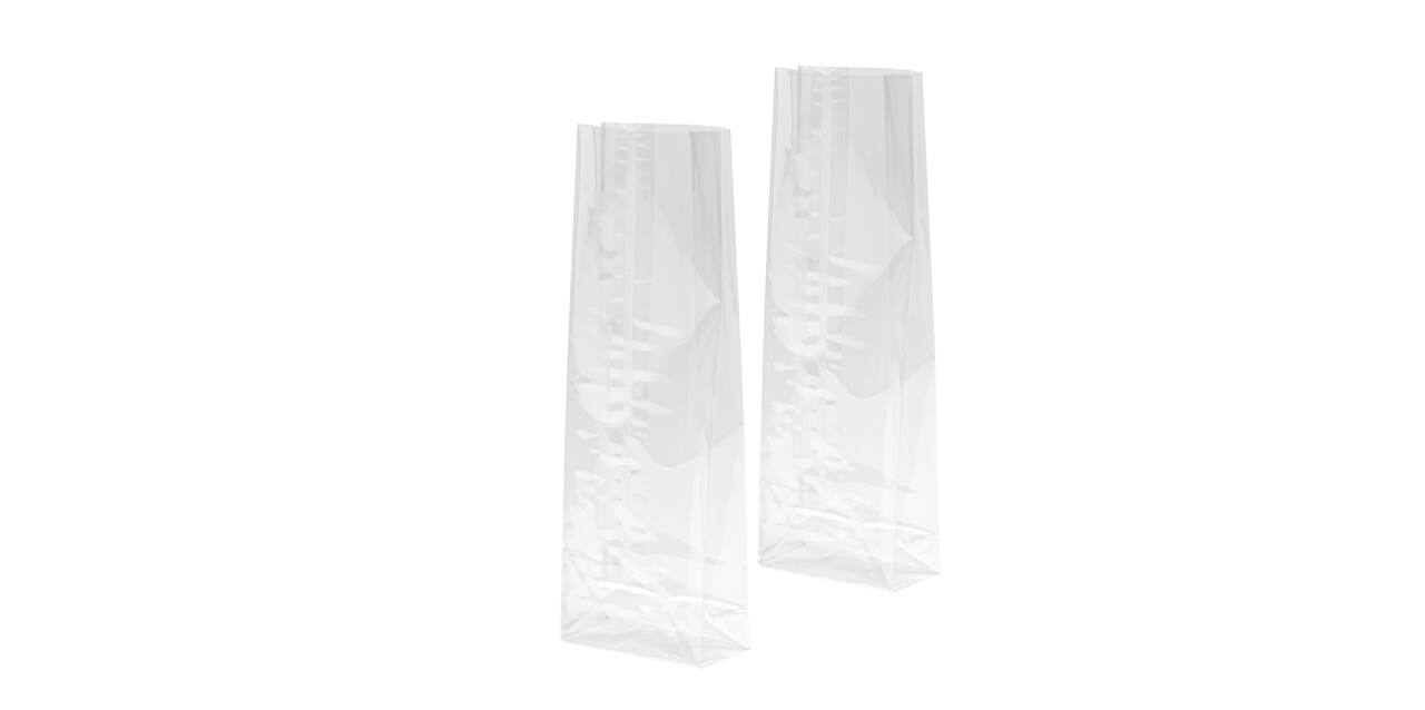 Blokbodemzak PP 80 x 40 x 240 mm transparant 40 my 200 grams
