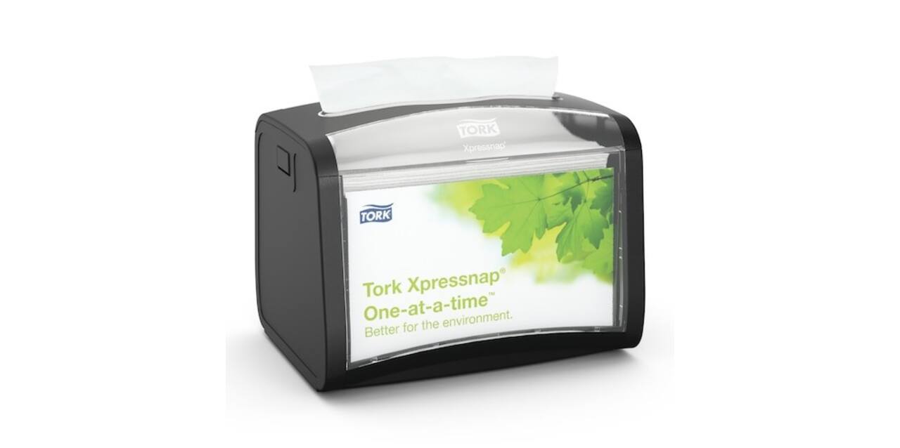 272611 - Servet dispenser kunststof 14,1 x 20 x 16,9 cm zwart TORK
