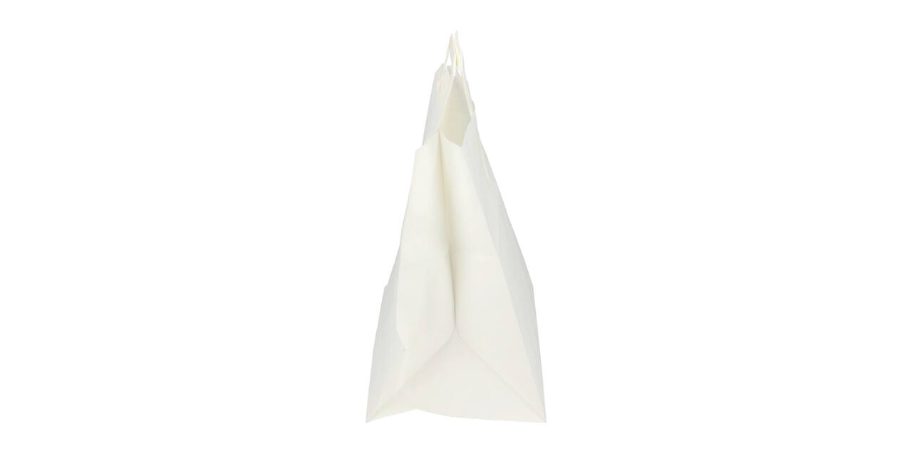 Draagtas papier 32 x 17 x 27 cm 70 gram wit plat handvat
