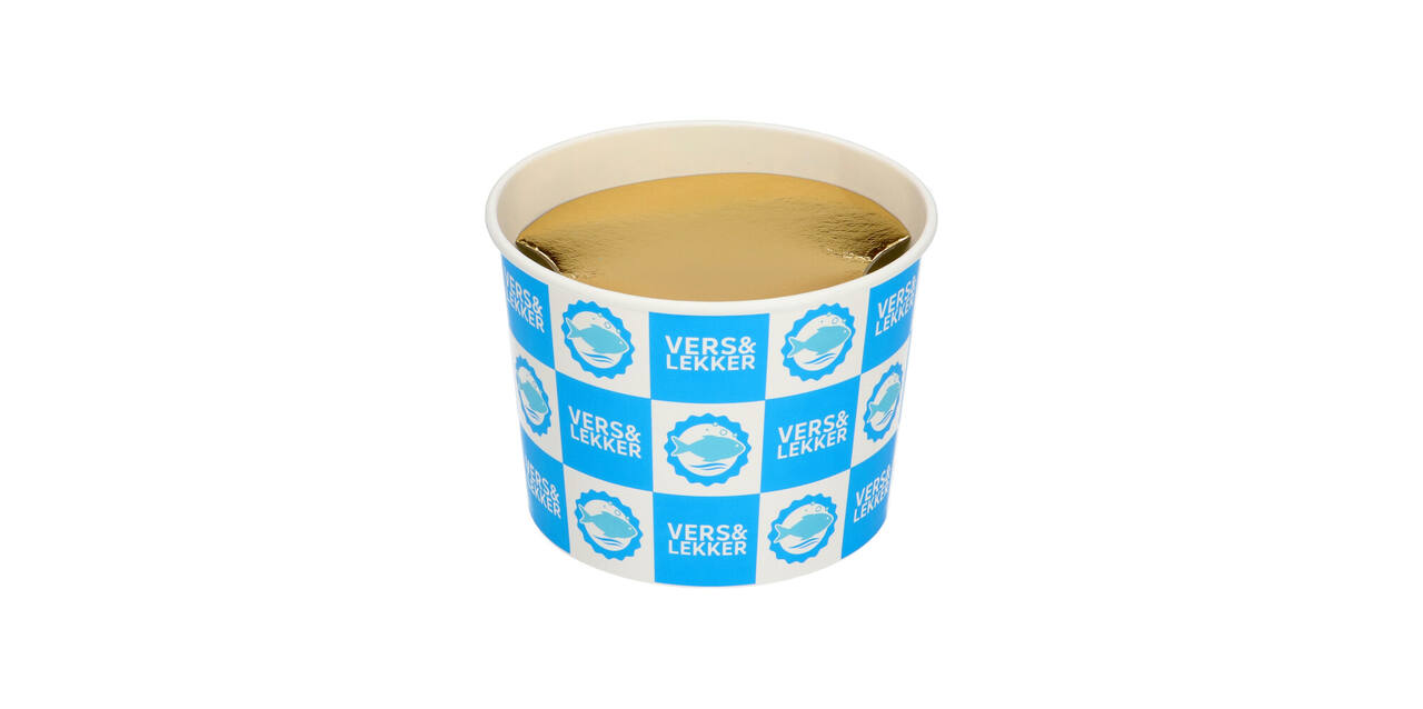 Bucket karton rond ø 16,5 cm 66oz "vers&lekker vis"