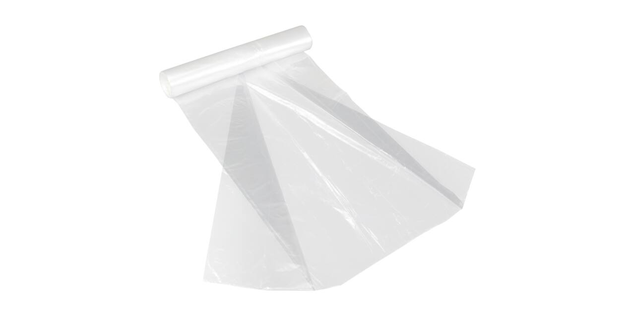 Afvalzak HDPE 50 x 55 cm transparant T10 op rol (á 50 st)