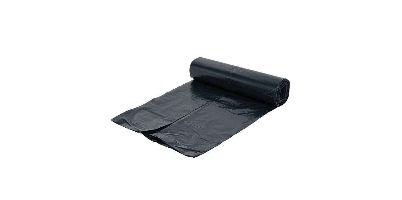 Afvalzak LDPE 70 x 110 cm grijs T70 op rol (á 20 st)