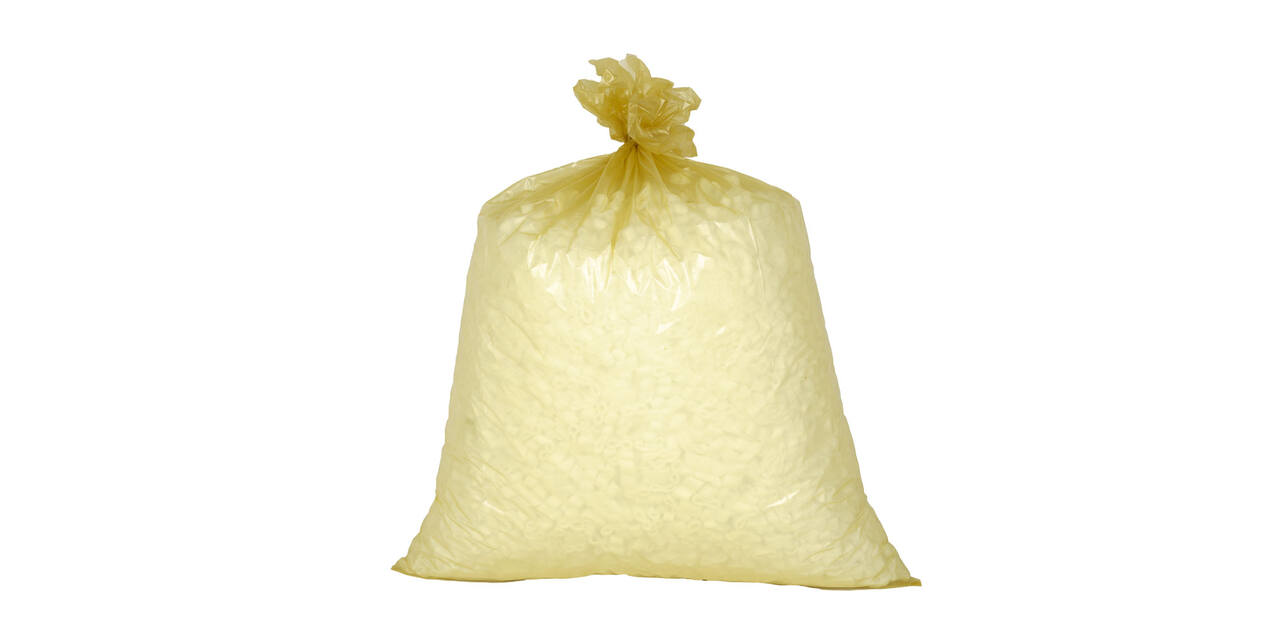 Afvalzak LDPE 80 x 110 cm geel T60 op rol (á 20 st)