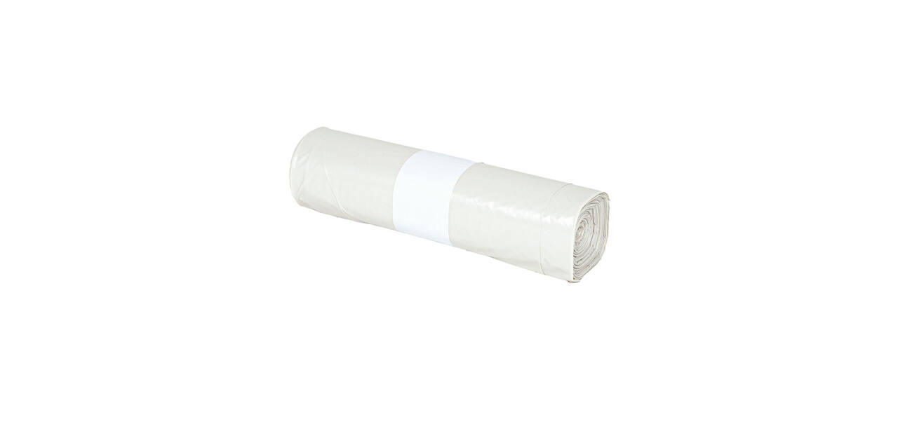Afvalzak LDPE 90 x 120 cm wit T100 op rol (á 10 st)