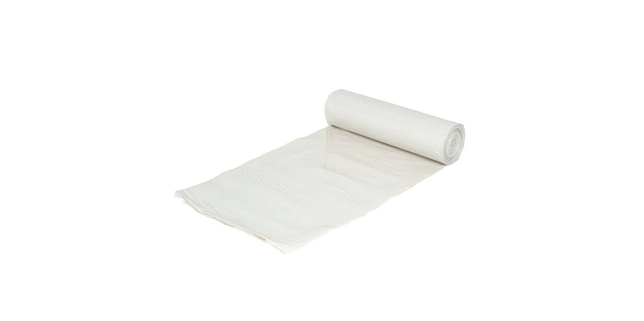 Afvalzak LDPE 90 x 120 cm wit T100 op rol (á 10 st)