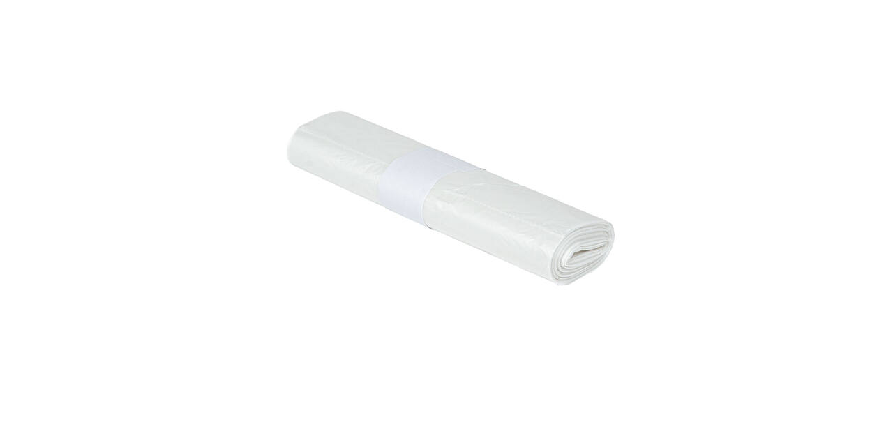 Afvalzak HDPE 58 x 100 cm transparant T23 op rol (á 25 st)