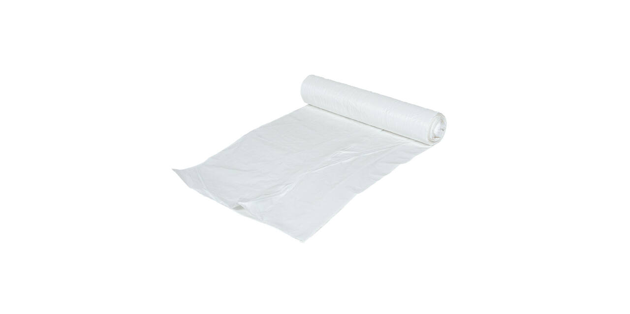 Afvalzak HDPE 58 x 100 cm wit T23 op rol (á 25 st)