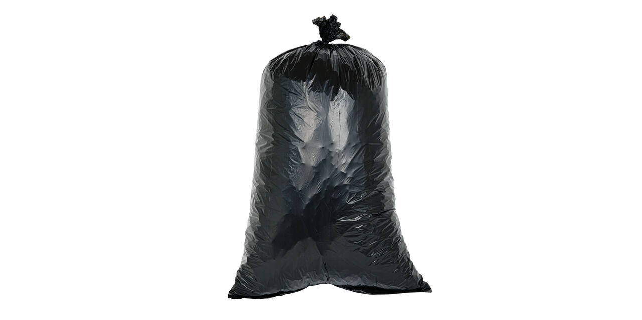 Afvalzak HDPE 58 x 100 cm zwart T23 op rol (á 25 st)