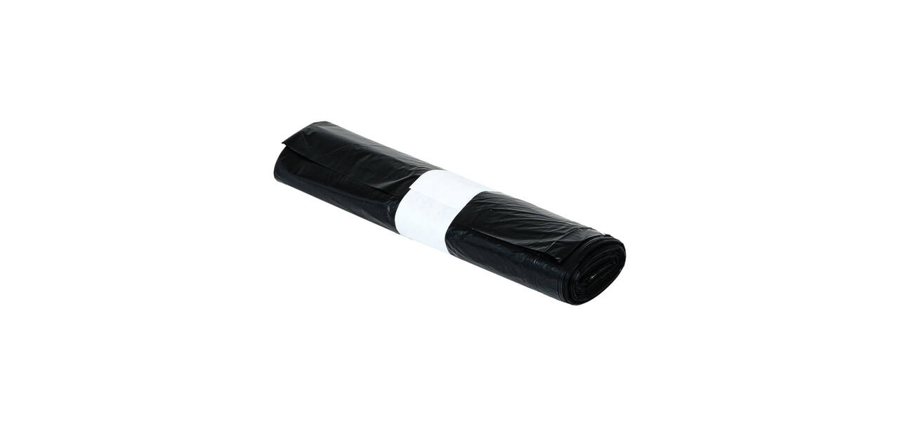 Afvalzak HDPE 58 x 100 cm zwart T23 op rol (á 25 st)