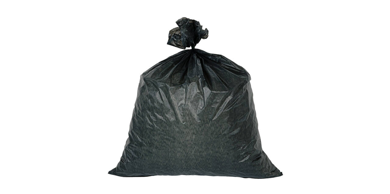 Afvalzak HDPE 60 x 80 cm grijs T23 op rol (á 20 st)