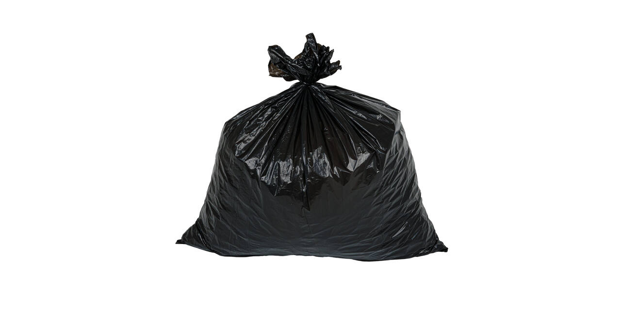 Afvalzak HDPE 63 x 70 cm zwart T23 op rol (á 25 st)