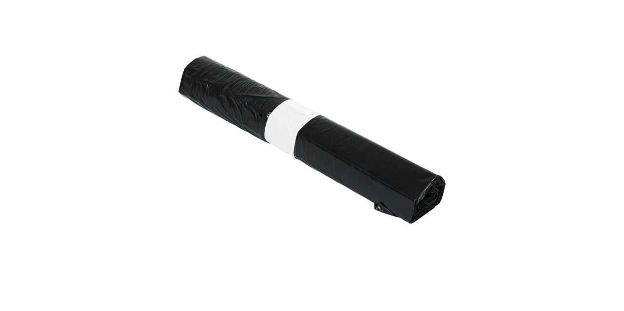 Afvalzak HDPE 63 x 70 cm zwart T23 op rol (á 25 st)