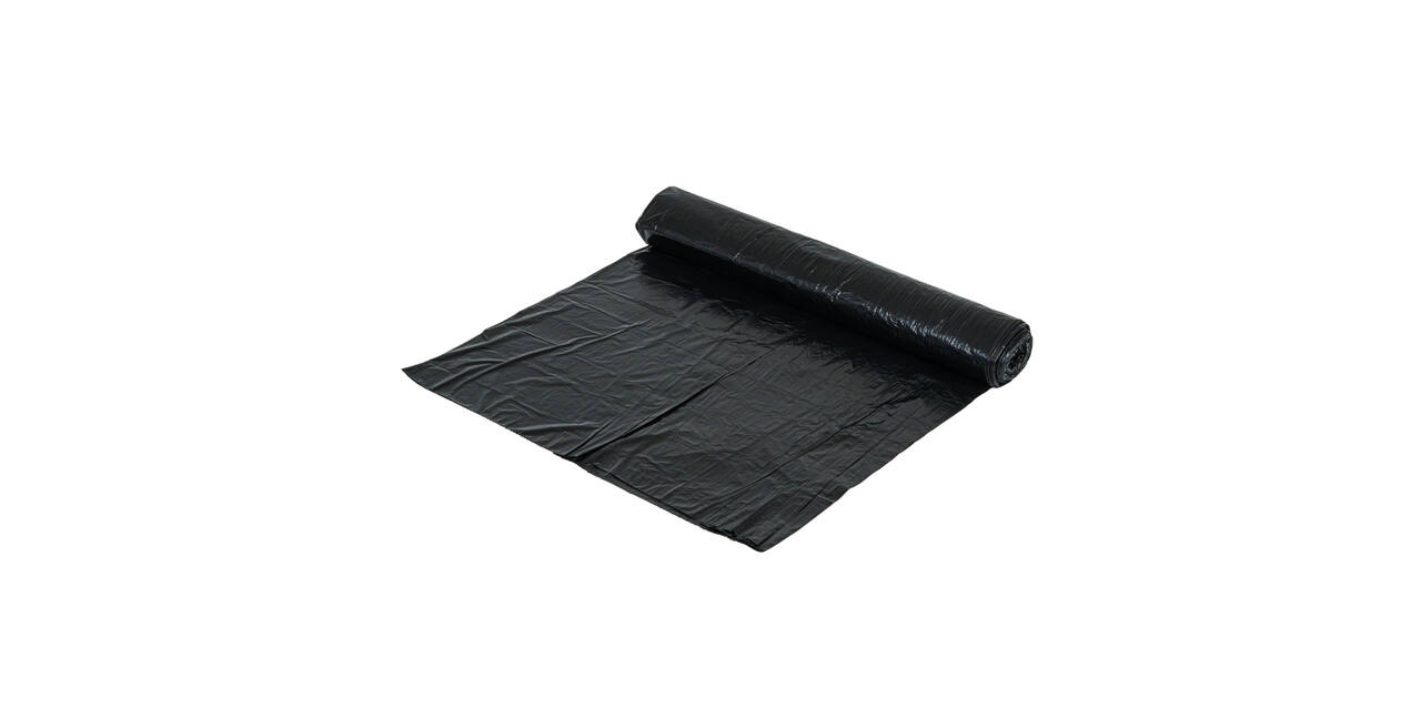 Afvalzak HDPE 63 x 70 cm zwart T23 op rol (á 25 st)