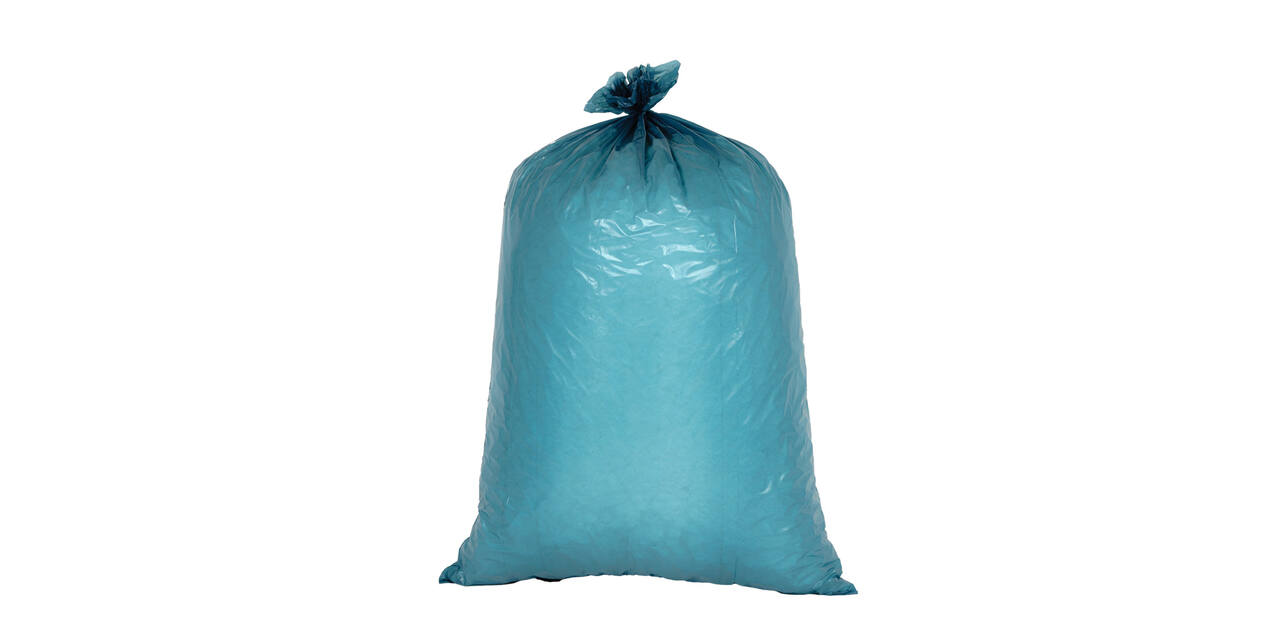 Afvalzak LDPE 70 x 110 cm blauw T60 op rol (á 20 st)