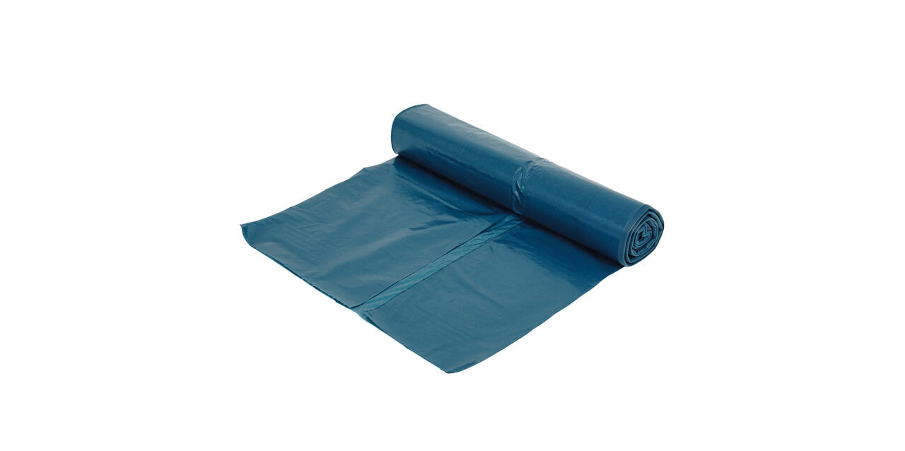Afvalzak LDPE 70 x 110 cm blauw T60 op rol (á 20 st)