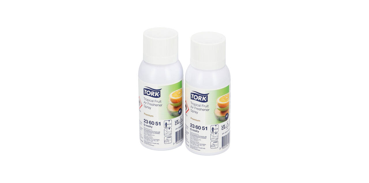 236051 - Luchtverfrisser spray Aerosol 75 ml transparant tropical fruit TORK