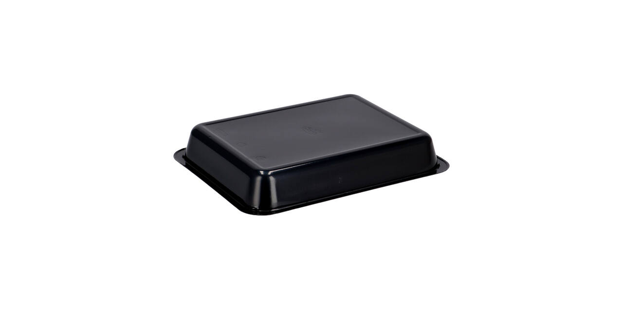 115495 - Menubak CPET 225 x 175 x 34 mm zwart 960 ml rechthoekig 1-vaks