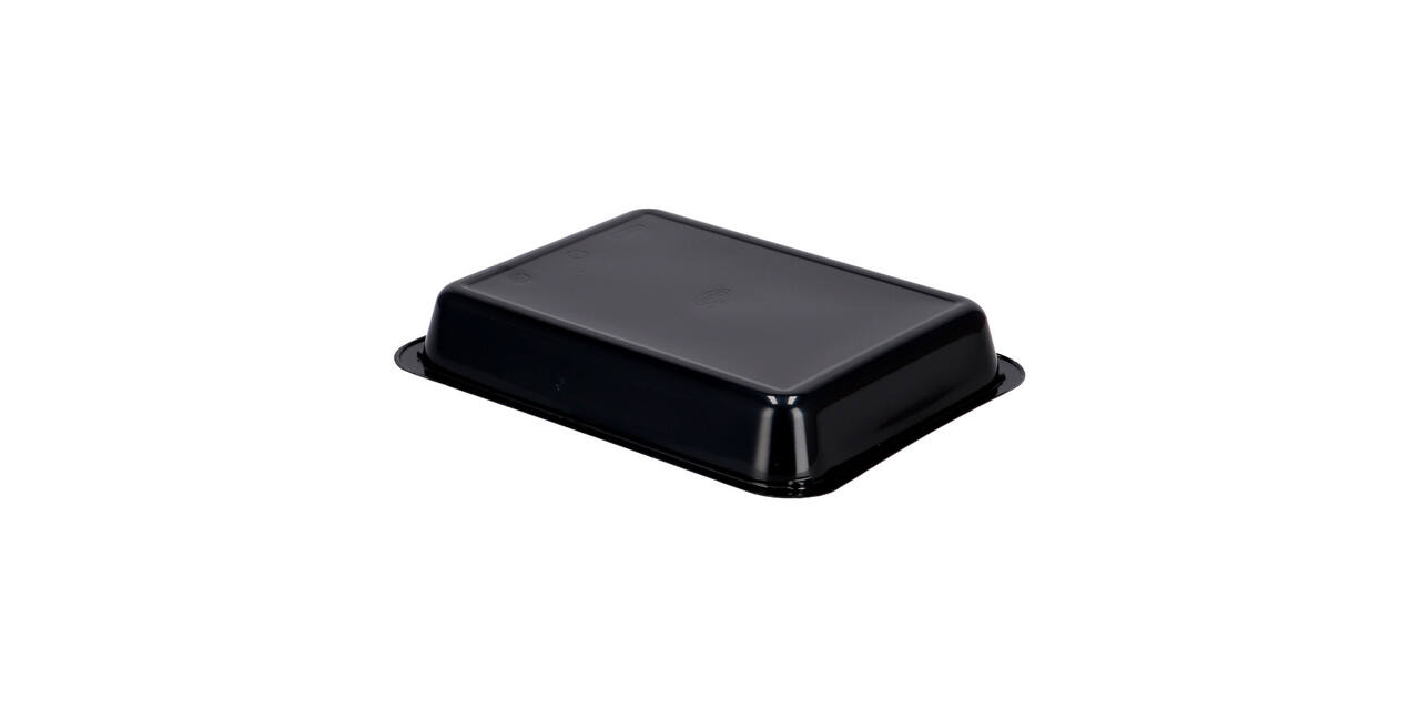 115495 - Menubak CPET 225 x 175 x 34 mm zwart 960 ml rechthoekig 1-vaks