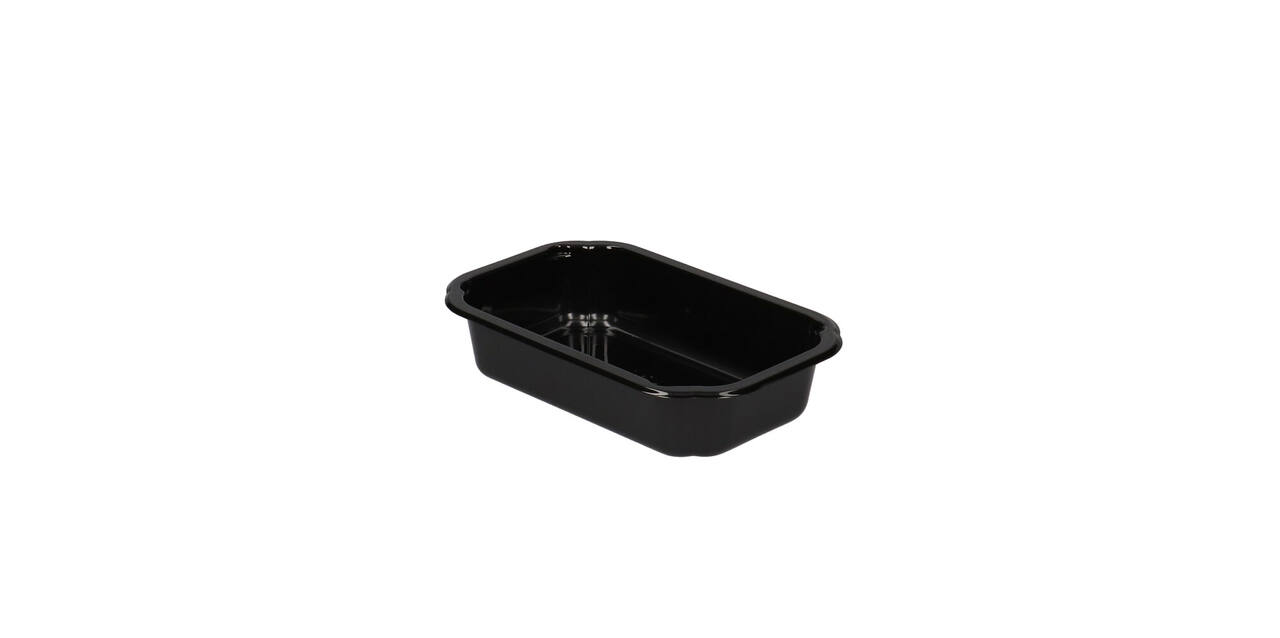 157356 - Bak CPET 160 x 103 x 35 mm zwart 370 ml rechthoekig