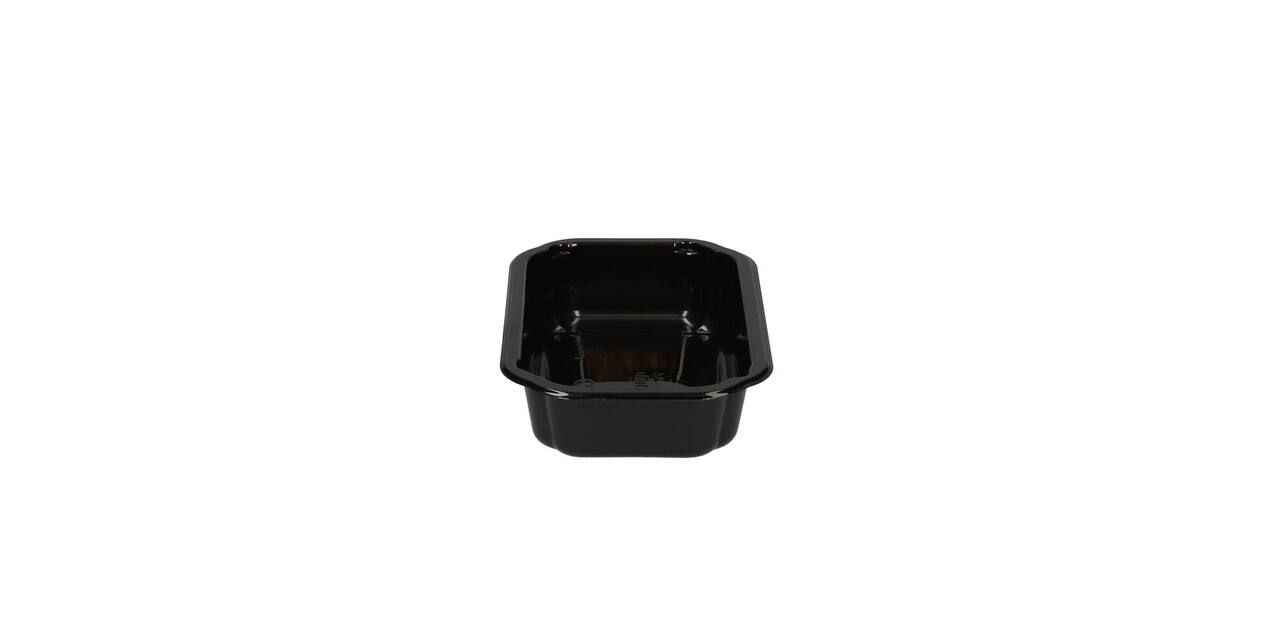 157356 - Bak CPET 160 x 103 x 35 mm zwart 370 ml rechthoekig