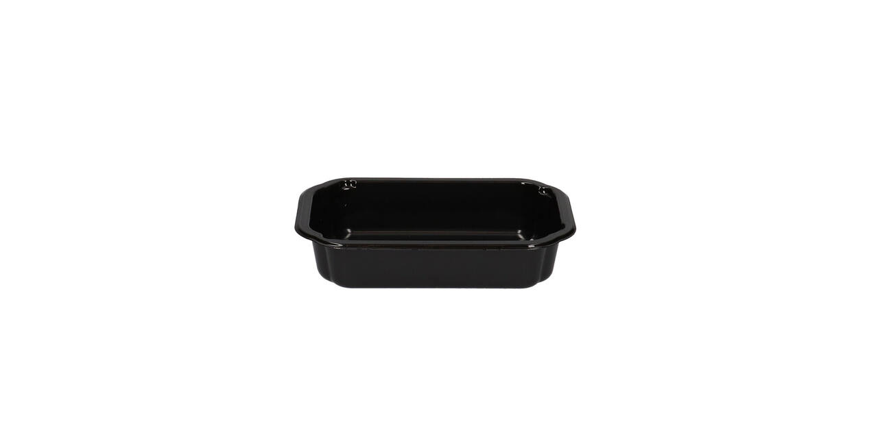 157356 - Bak CPET 160 x 103 x 35 mm zwart 370 ml rechthoekig