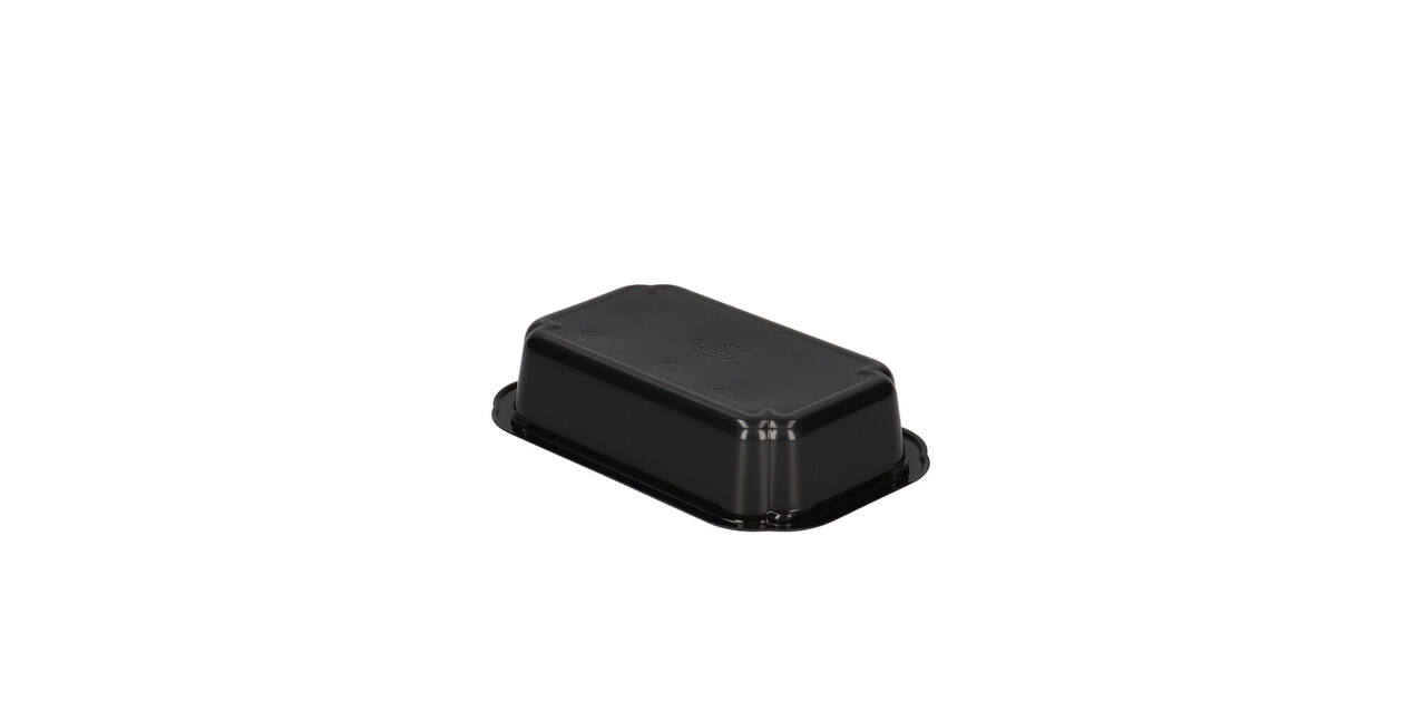 157356 - Bak CPET 160 x 103 x 35 mm zwart 370 ml rechthoekig