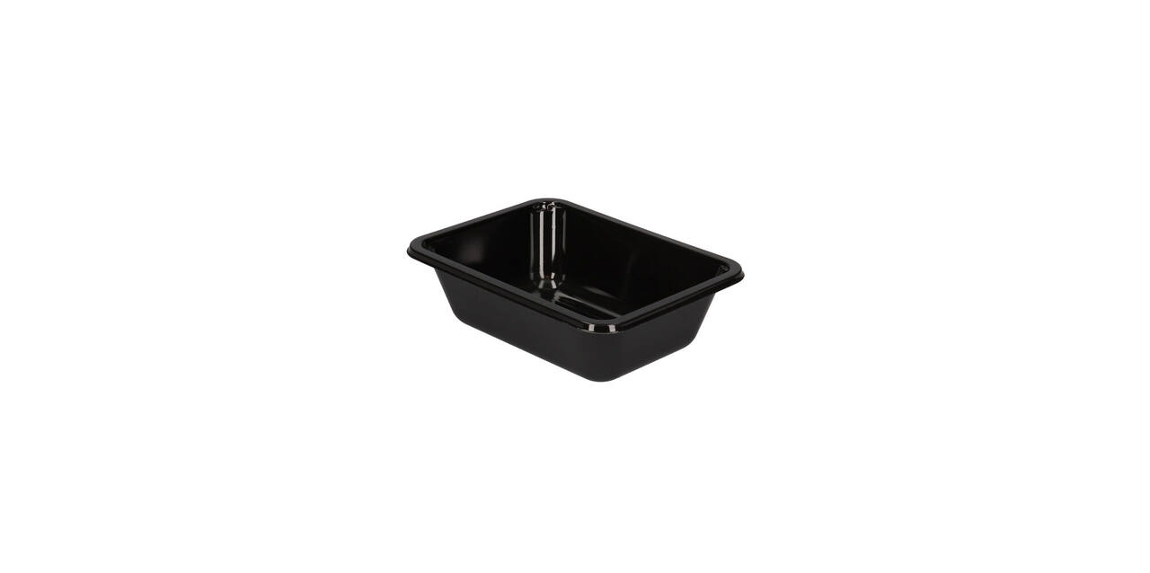 148217 - Bak CPET 171 x 127 x 50 mm zwart 670 ml rechthoekig