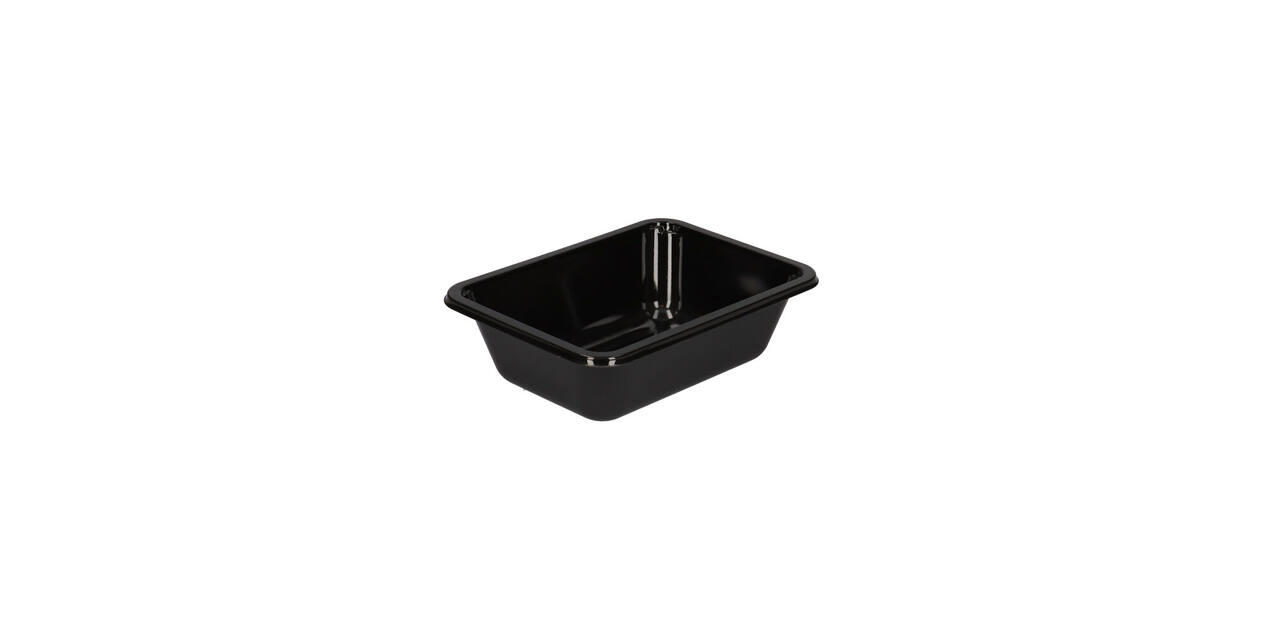 148217 - Bak CPET 171 x 127 x 50 mm zwart 670 ml rechthoekig
